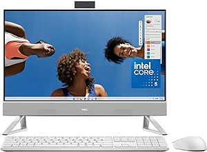 Dell Inspiron 5430 All in One Desktop - 23.8-inch FHD (1920 x 1080) Display, Intel Core 5-120U, 8GB DDR4 RAM, 512GB SSD, Intel Graphics, Windows 11 Home, Onsite & Migrate Service - White