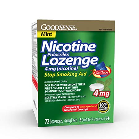 GoodSense Nicotine Lozenge, Mint, 72 Count