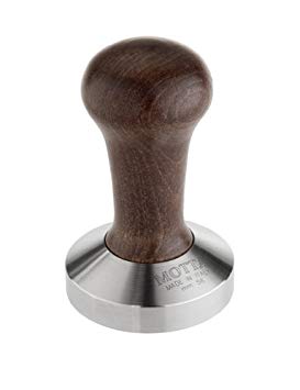 Motta 8100/M tamper, stainless steel, 58 mm, planar with brown wooden handle