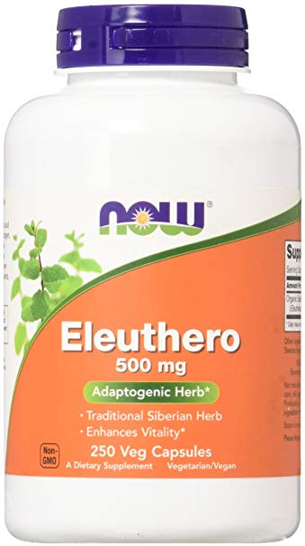 Now Foods Eleuthero 500mg, 250 Capsule