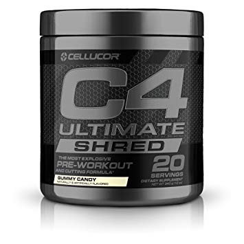 Cellucor C4 Ultimate Shred Pre Workout Powder   Fat Burner, Gummy Candy, 0.9 Pound