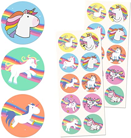 Unicorn Children Sticker Set, 1.5" - 20 Sheets, 200 Stickers