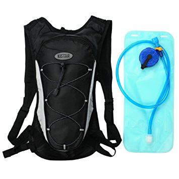 Hydration Backpacks with 2 L Backpack Water Bladder for Hiking, Cycling, Running, Walking and Climbing . Fits Men and Women with Chest Sizes 27" - 50" by KISTAR