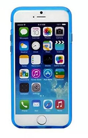 iPhone 6 Plus Rubber Case, [0.3mm] Heavy Duty Protective iPhone 6 Plus Ultra Thin Jelly [Gel] cases- Soft Case by Cable and Case - (Blue)