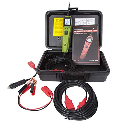 POWER PROBE IIIS w/ Case & Acc -Green (PP3S10AS) [Car Automotive Diagnostic Test Tool, Digital Volt Meter, ACDC Current Resistance Circuit Tester]