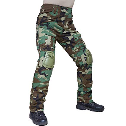 TACVASEN Tactical Ripstop Military Trousers Cargo Pants with Knee Pads