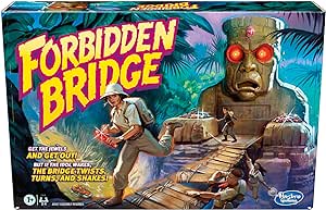 Hasbro Gaming Forbidden Bridge Game, Adventure Board Game, Fun Kids Game for Ages 7 and Up, Game for 2 to 4 Players