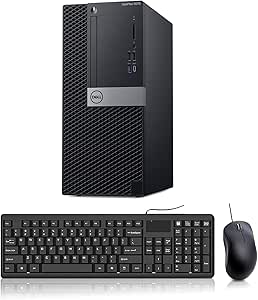 Dell Optiplex 5070 Mini Tower Desktop, Core 9th Gen i5-9500 3.0Ghz, 16 GB RAM, 512 GB SSD, Keyboard & Mouse, USB Type C, Windows 11 Pro (Renewed)