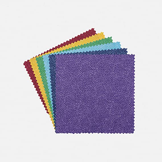 Connecting Threads Blender Collection Precut Quilting Cotton Fabric Bundle 5" Charm Squares (Spritz Tonal)