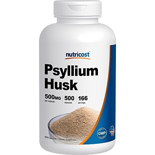 Nutricost Psyllium Husk 500mg; 500 Capsules