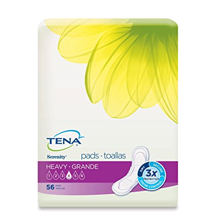 TENA Serenity Pads for Women, Heavy, Regular, 56 Count