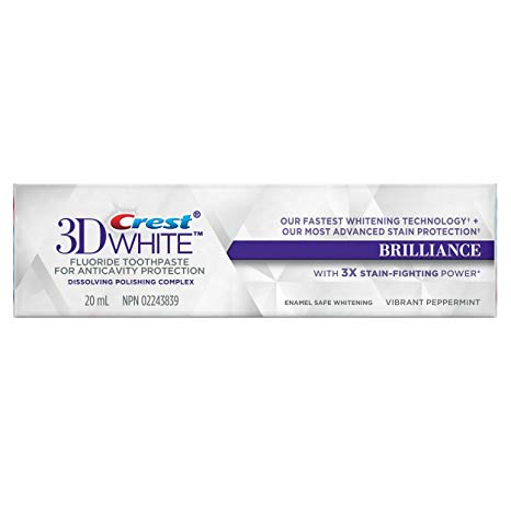 Crest 3D White Brilliance Vibrant Peppermint Whitening Toothpaste - 20 mL