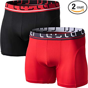 Tesla Men's Athletic Stretch 6" No-Fly Brief Dri Fit Underwear Trunk (2-Pack) MBU05/MBU12