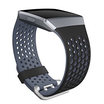 For Fitbit Ionic Bands, SKYLET Soft Silicone Breathable Replacement Wristband for Fitbit Ionic Smart Watch with Buckle (No Tracker)