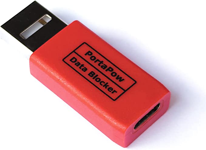 PortaPow USB-A to USB-C Data Blocker