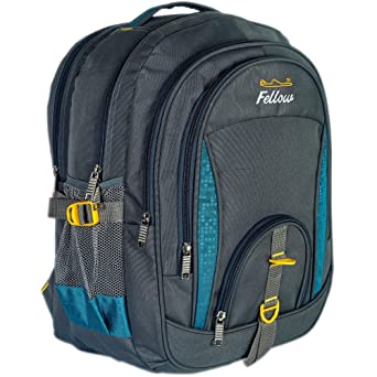 Fellow Unisex Large 45L Laptop Backpack (Grey, Blue)