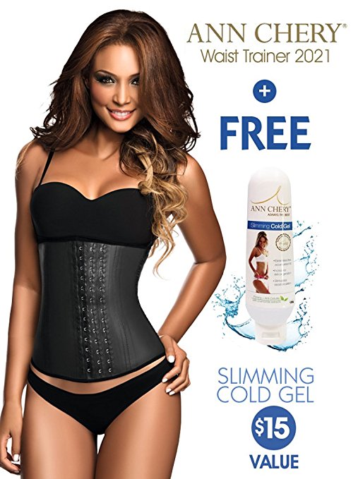 Ann Chery 2021 3 Hook Black Latex Waist Cincher Plus Sizes   Free Slimming Gel