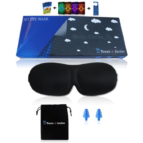 Treats&Smiles Dual Layered 3D Sleep Mask Kit