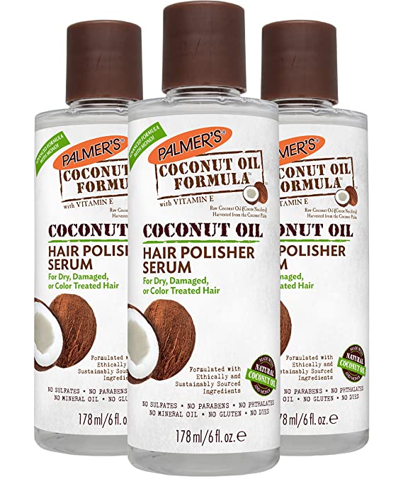 Palmer's Coconut Oil Formula Hair Polisher Serum, 6 Ounce (Pack of 3)