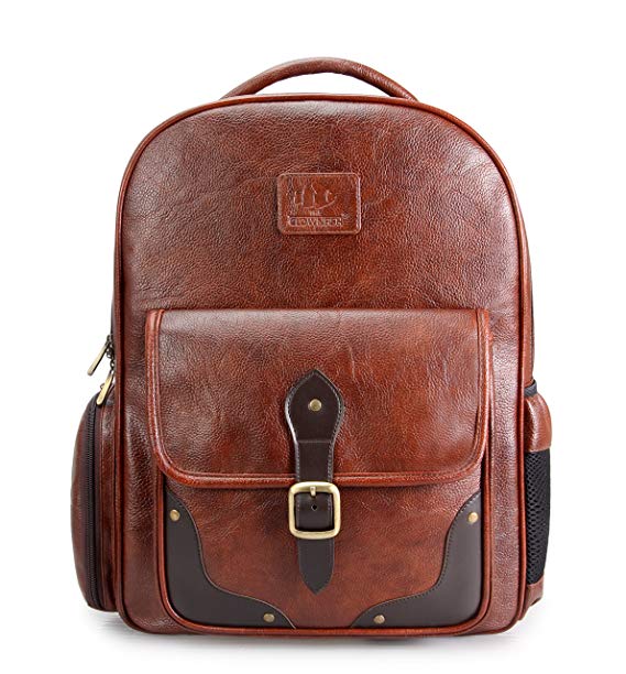 The Clownfish Synthetic 28 Ltrs Brown Laptop Travel Backpack, School Bag