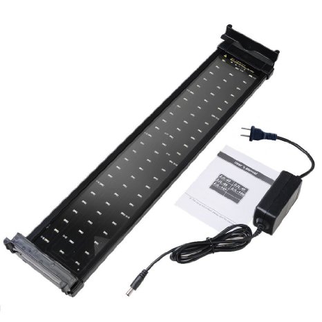 Mingdak® LED Aquarium Light Fixture for Fish Tanks,suitable for Saltwater and Freshwater,72 Leds,20-inch,lighting Color White and Blue