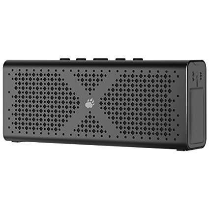 Bluetooth Speakers, BlitzWolf 1800mah Stereo Wireless Pocket Player Loudspeaker with Aux Port for MP3 Music, PSP Game, Hands Free Call (Black)