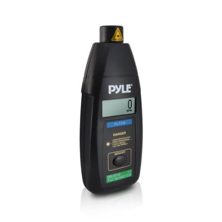 PYLE PLT26 Digital Non Contact Laser Tachometer with LCD Display