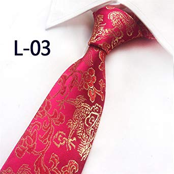 PinkBTFY Christmas Gift Mens 8cm Chinese Dragon & Floral Neckties Wedding Business Suits Ties Neckwear Gift