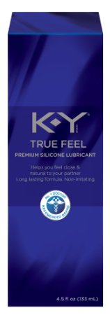 K-Y True Feel Premium Silicone Lube - Long Lasting Personal Lubricant, 4.5 Ounces