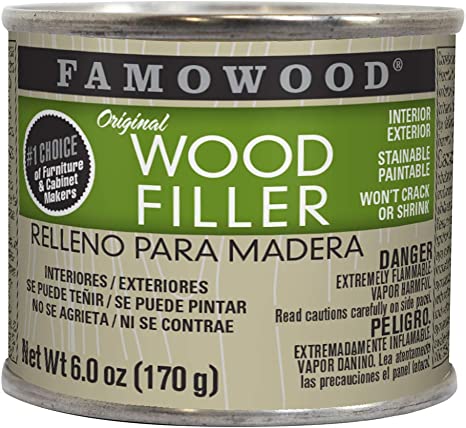 FamoWood 36141100 Original Wood Filler - 1/4 Pint, Alder