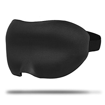 Uarter Sleep Mask Comfortable 3D Contoured Eye Mask for Insomnia Meditation and Relaxing Black