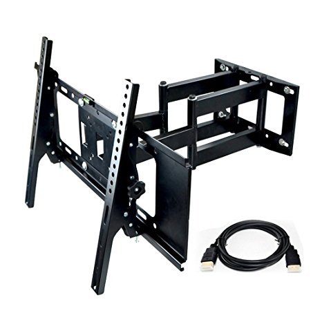 TV Wall Mount, Tecinx full Motion Articulating TV Wall Mount Bracket with Swivel Tilt Extendable for most 32-65 inch LED LCD Plasma Flat Screen TV VESA up to 600x400mm Included 6 Feet HDMI Cable