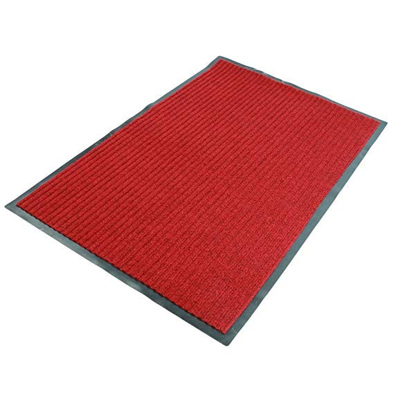 fani Heavy Duty Large Outdoor Indoor Entrance Doormat Red Waterproof Low Profile Entrance Rug Front Door Mat Patio Anti-skid Rubber Back (Red,23" x 35")