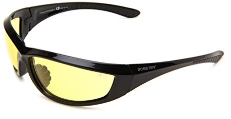 Bobster Charger Sunglasses, Black Frame/Yellow Anti-fog Lens