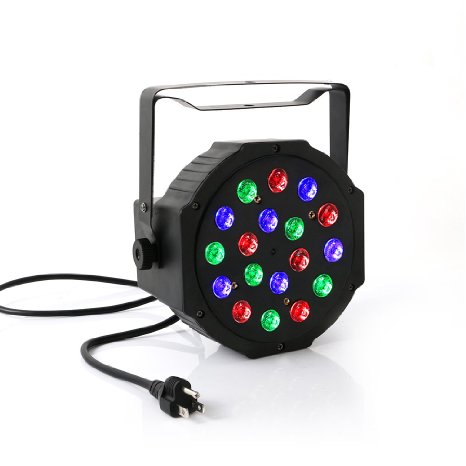 YeeSite Stage Light with 18 LED Par Lights by DMX512 and Remote Control RGB Effect Lighting for DJ Party Disco KTV Live Show Venues
