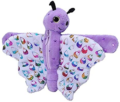 Wild Republic Hugger Keeper Butterfly Snap Bracelet, Gift for Kids, Plush Toy, Fill is Spun Recycled Water Bottles, Eight inches (24970)