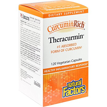 Natural Factors CurcuminRich Curcumin Theracurmin 120 Capsules