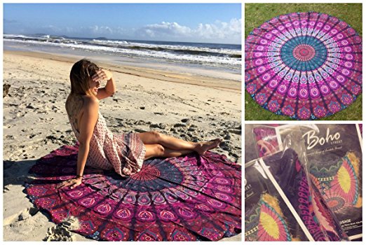 The Boho Street Branded Cotton Mandala Roundies, Beach Throw, Indian Mandala Tapestry, Yoga Mat, Picnic Mat , Table throw