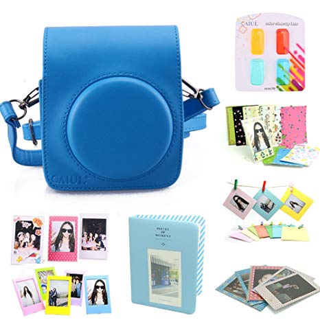 CAIUL Compatible Mini 70 Camera Case Bundle with Album, Filters & Other Accessories for Fujifilm Instax Mini 70 (Blue, 8 Items)