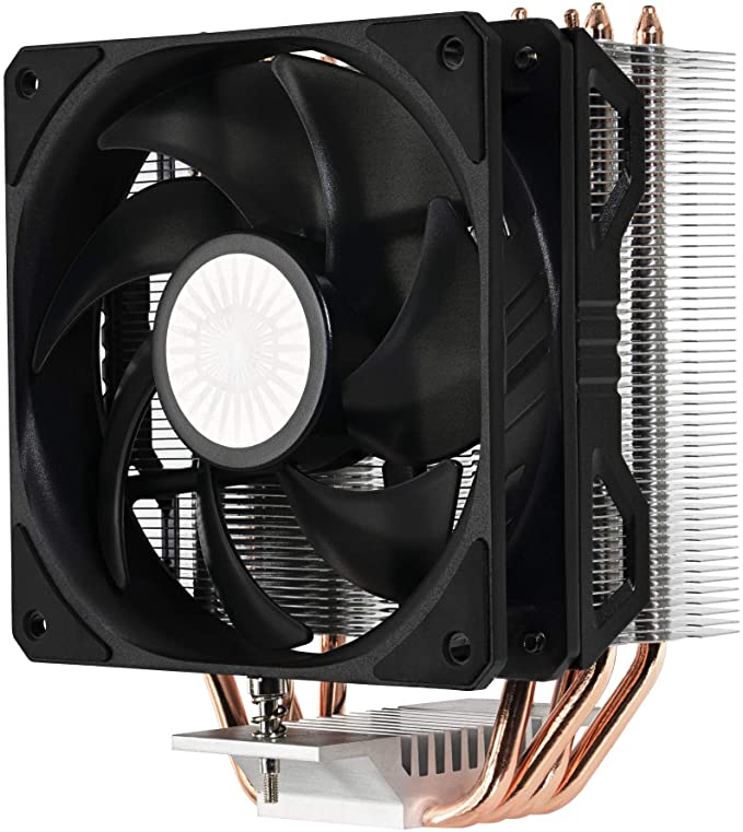 Cooler Master Hyper 212 EVO V2 CPU Cooling System - Better Performance, Upgraded Features - Offset Heat Sink, 4 Direct Contact Heat Pipes, 120mm SickleFlow V2 Fan - Redesigned Universal Socket