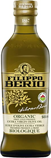 Filippo Berio Cold Pressed Organic Extra Virgin Olive Oil - 500mL Dark Glass Bottle