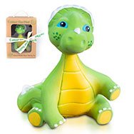 Insane Sale! Ends Today! Cosmo the Dino Baby Natural Teether Toy by Pijio with Free Downloadable Coloring Book- Best Amazon Baby Registry Gift - Developmental Teething Chew Toy