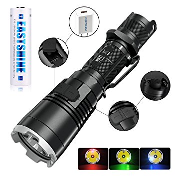 Bundle: Nitecore MH27 CREE XP-L HI V3   RGB 1000Lm USB Rechargeable Tactical Flashlight by 3500mAh 18650 Battery With CW1 Wall Adapter EB182 Battery Case
