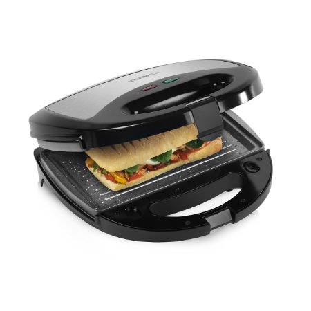 Tower T27008 Ceramic Stone Coated 3-in-1 Sandwich Maker/Waffle/Grill, 750 W - Black