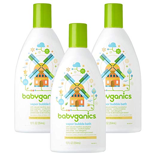 Babyganics Vapor Bubble Bath Bundle - 3 Items: 12 Oz Bottles