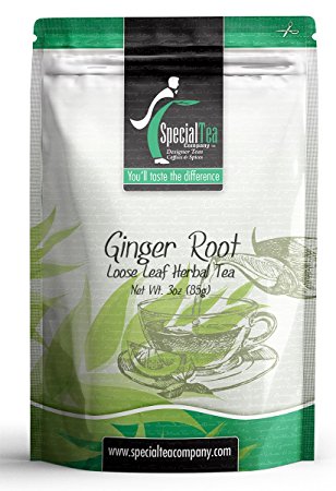Special Tea Ginger Root Organic Loose Leaf Herbal Tea, 3 Ounce