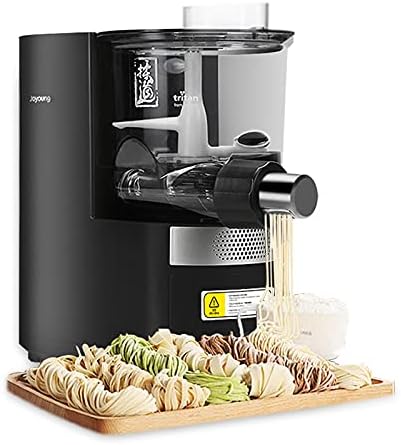 JOYOUNG Joyoungs upgraded automatic waterfilling noodle maker M6L20, Intelligent weighing, with Noodles drying vent and 7 moulds, 12H Reservation Pasta Machine Black