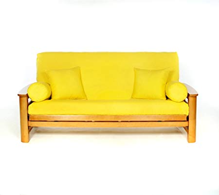Lifestyle Covers Yellow Full Size Futon Cover