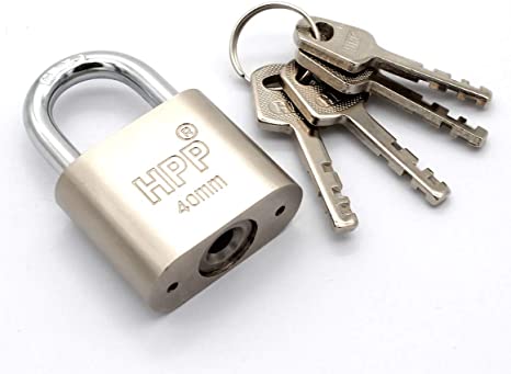 Steel padlock with key High security, indoor, gym, locker. School, backpack, bicycle, family small dormitory tool box, small cabinet sliding door or container. Key different padlocks including 4 key l