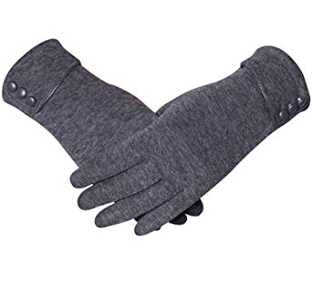 Justay Women's Touch Screen Gloves Winter Thick Warm Fleece Lined Texting Gloves